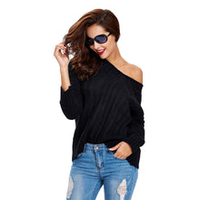 women cable knitted sweater solid ribbed v neck raglan sleeve casual black jumper pull femme hiver sweater mujer J4U66