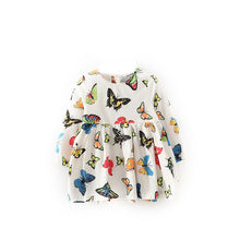 Girls Dress Kids Clothes Long Sleeve Cartoon Butterfly Girl Princess Dresses Vestidos J4U66