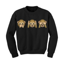 Monkey Patterns Women Hoodies Long Sleeve O-Neck Women Sweatshirt 3D emoji printed Women Clothing Fleece Hoodie Plus Size J4U66