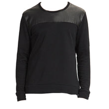 Hoody O-Neck Long Sleeve Cotton Pu Patchwork Lady Casual Hoodies Tracksuit For Femeal J4U66
