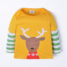 cute baby boys girl long sleeve cotton striped t-shirtss children t-shirts kids infant clothing J4U66