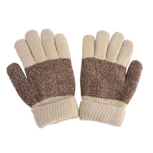 Kids Gloves Girls Boys Mittens Thick Warm Cashmere Student Five Fingers Gloves J4U66
