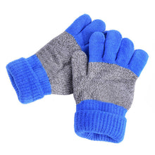 Kids Gloves Girls Boys Mittens Thick Warm Cashmere Student Five Fingers Gloves J4U66