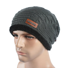 Warm Folded Woolen Hats for Men Women Cashmere Knitted Hat Bonnet Caps J4U66