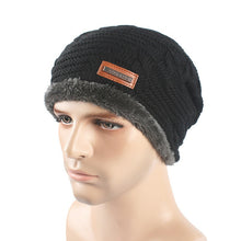 Warm Folded Woolen Hats for Men Women Cashmere Knitted Hat Bonnet Caps J4U66