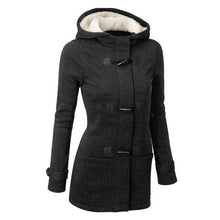 women thick wool coat hoodie jacket parka trench peacoat double breasted warm clothes 4 colors J4U66