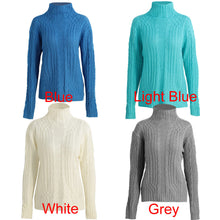 women turtleneck sweater twist stretchy slim knitted jumper top long sleeve casual sweaters and pullovers J4U66