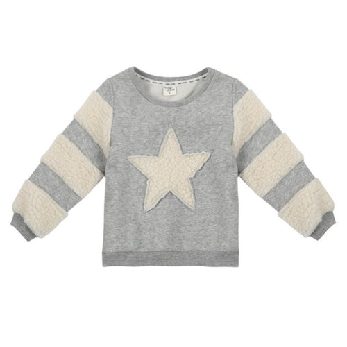 bobora kids girls boys star pattern plush pullovercotton personality unisex cute sweaterclothes J4U66