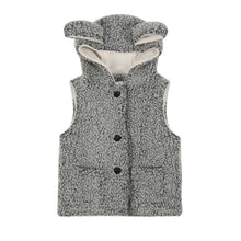BOBORA Brand Little Kids Girls Warm Rabbit Ears Wool Vest Tops Children Clothes J4U66