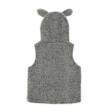 BOBORA Brand Little Kids Girls Warm Rabbit Ears Wool Vest Tops Children Clothes J4U66
