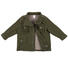 BOBORA Kids Boys Girls Unisex Army Coat Zipper Jacket Tops Three-dimensional Pocket Outerwear J4U66