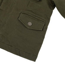 BOBORA Kids Boys Girls Unisex Army Coat Zipper Jacket Tops Three-dimensional Pocket Outerwear J4U66