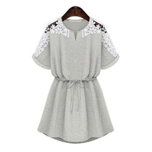 BOHOWomen's Casual Short Shirt Dress Belted Short Sleeve V-Neck Beach Dresses J4U66