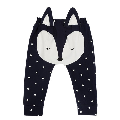 Baby Boys Girls Pants Children's Cotton Clothing Baby Fox Pattern Long Trousers Girl Boy Harem Pants Kids Clothes J4U66