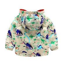 Baby Boys Jackets Children Hooded Dinosaur Printed Outerwear 2-6Y Kids Windbreaker Clothes J4U66