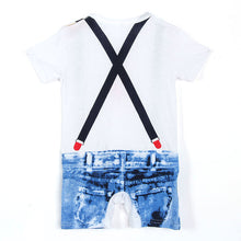 Baby Boys Short Sleeve Gentlemen Bodysuit Romper Suit Clothes J4U66