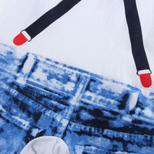 Baby Boys Short Sleeve Gentlemen Bodysuit Romper Suit Clothes J4U66