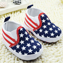 Baby First Walker Shoes Toddler Unisex Boy Girls Star Plaids Print Anti-slip Slip-on Canvas Crib Shoes  J4U66