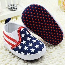 Baby First Walker Shoes Toddler Unisex Boy Girls Star Plaids Print Anti-slip Slip-on Canvas Crib Shoes  J4U66