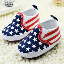 Baby First Walker Shoes Toddler Unisex Boy Girls Star Plaids Print Anti-slip Slip-on Canvas Crib Shoes  J4U66