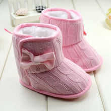 baby girl boy snow boots knit bowknot faux fleece soft sole kids woolen yam knit fur 3 1 months J4U66