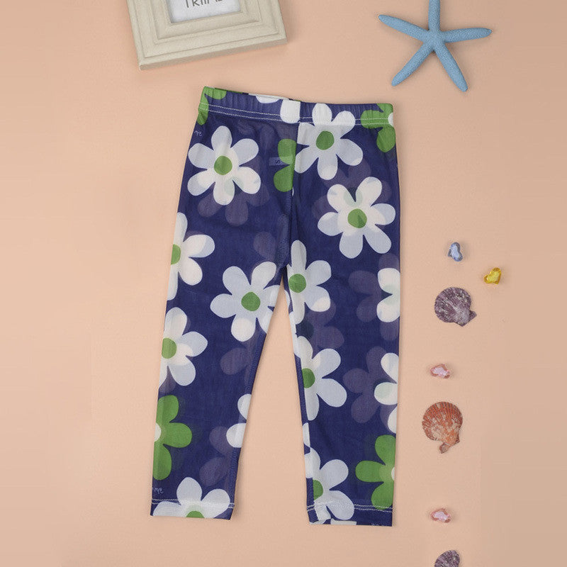 baby girl stretch render pants children girls trousers cropped leggings J4U66