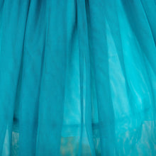 Baby Girl Princess Dress Dreamlike Lake Blue Sleeveless Green Floral Belt Dress Wedding Party Birthday Clothes J4U66