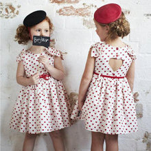 Baby Girls 2-7Y Bowknot Love Peach Heart Tutu Princess Dress Kids Backless Chiffon Dresses J4U66