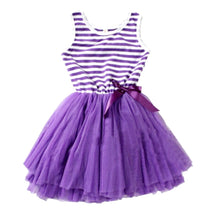 Baby Girls Puffy Dress Dancing Clothes Princess Tutu Rainbow Striped Dresses Kids Clothing J4U66