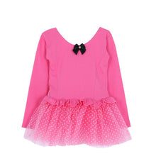 Baby Girls 3-8 Years Kids Long Sleeve Ballet Tutu Dress Dots Leotard Costume Dancewear J4U66