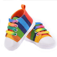 baby girls boys rainbow starcanvas shoes soft first walkercasual shoe J4U66
