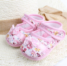 Baby Girls First Walkers Flowers Bow Toddler Shoes born Baby Shoes For 3-12 Months Soft SoleJFY66