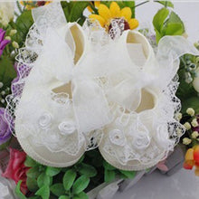Baby Girls First Walkers Pink Flowers Lace born Baby Shoes Soft Sole 2 ColorsJFY66