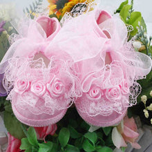 baby girls first walkers pink flowers laceborn baby shoes soft sole 2 colors J4U66