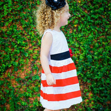 Baby Girls Flower Stripes Sleeveless Dress Toddler Kid One-piece High Waist Dresses  J4U66