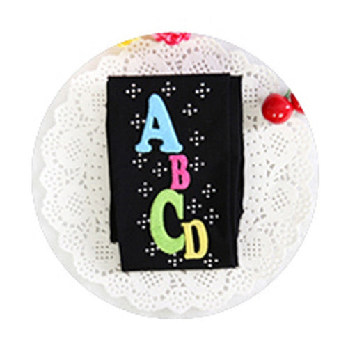 Baby Girls Kids Elastic Rhinestone Strech Pantyhose Stockings ABCD Letters 2-7Y J4U66