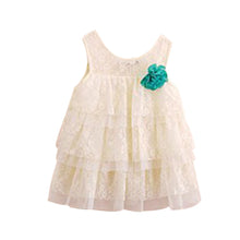 Baby Girls Lace Princess Dresses For Kids Flower Tutu Dress Children Clothing 4 Colors New J4U66