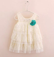 Baby Girls Lace Princess Dresses For Kids Flower Tutu Dress Children Clothing 4 Colors New J4U66