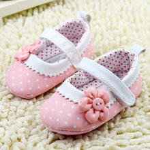 Baby Girlary Janes Shoes Infant Toddler Flower Dot Soft Sole Crib First WalkersJFY66