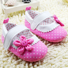baby girls mary janes shoes infant flower dot soft sole crib first walkers J4U66