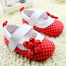 Baby Girlary Janes Shoes Infant Toddler Flower Dot Soft Sole Crib First WalkersJFY66
