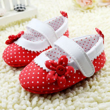 baby girls mary janes shoes infant flower dot soft sole crib first walkers J4U66