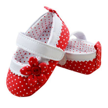 baby girls mary janes shoes infant flower dot soft sole crib first walkers J4U66