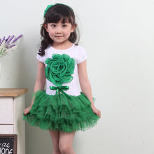 Baby Girls One Piece Dress 3D Flower Party Tutu Dresses Princess Bowknot Costume Clothing J4U66