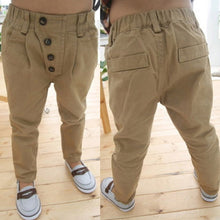 baby kids boys retro clothes khaki casual pants straight trousers 2~7 Years children capris J4U66