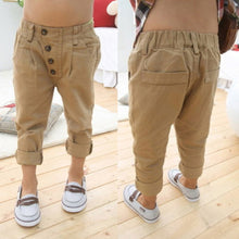 Baby Kids Boys Retro Clothes Khaki Casual Pants Straight Trousers 2-7Y Children CaprisJFY66