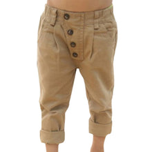 baby kids boys retro clothes khaki casual pants straight trousers 2~7 Years children capris J4U66