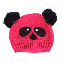 Baby Kids Cartoon Panda Ball Handmade Knitted Crochet Beanie Cap Hat New J4U66