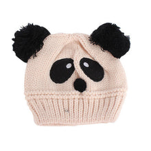 Baby Kids Cartoon Panda Ball Handmade Knitted Crochet Beanie Cap Hat New J4U66