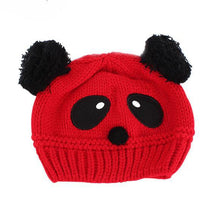 Baby Kids Cartoon Panda Ball Handmade Knitted Crochet Beanie Cap Hat New J4U66